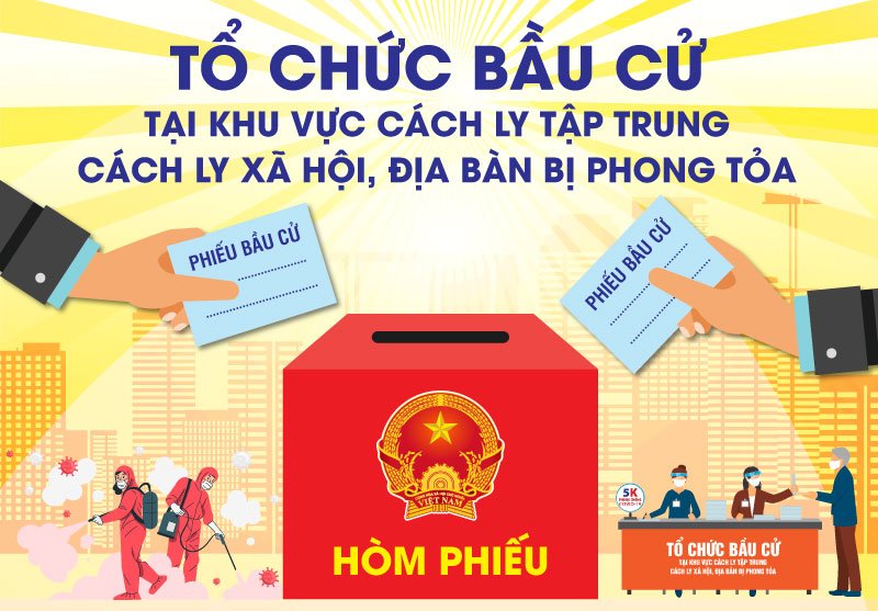 Tổ chức bầu cử tại khu vực cách ly tập trung, cách ly xã hội, địa bàn bị phong tỏa